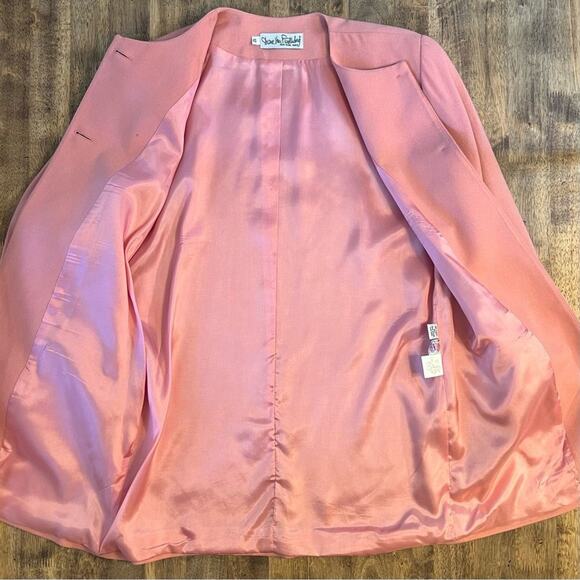 Diane Von Furstenberg Women’s Vintage Wool Blazer Union Made In USA Pink Size 12 - Picture 8 of 10